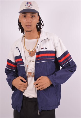 VINTAGE FILA TRACKSUIT TOP JACKET BLUE