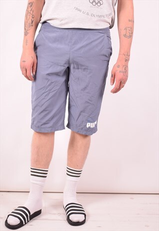 PUMA MENS VINTAGE SHORTS SMALL GREY 90S