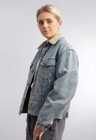 VINTAGE LEE DISTRESSED DENIM JACKET Z1008