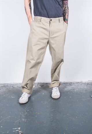 DOCKERS VINTAGE 1980S BEIGE TROUSERS