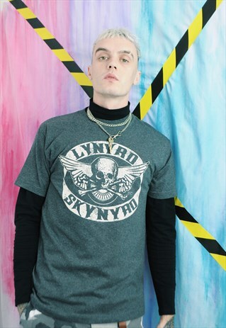 VINTAGE 90'S LYNYRD SKYNYRD T-SHIRT GREY