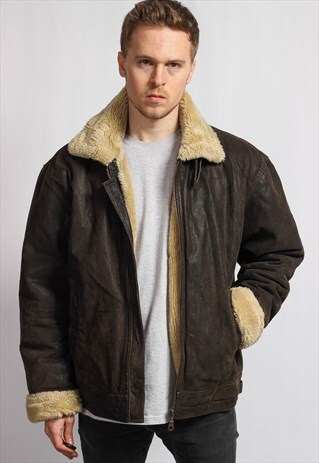 VINTAGE SUEDE SHERPA JACKET