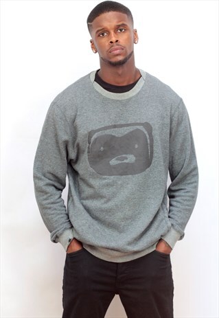 VINTAGE LIGHT GREY PUMA SWEATSHIRT