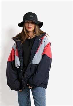 80s vintage ski jacket unisex snow coat multi coloured 90s