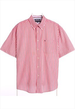 Vintage 90's Tommy Hilfiger Shirt Embroidered Short Sleeve S