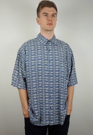 PURE SILK PATTERNED SHIRT