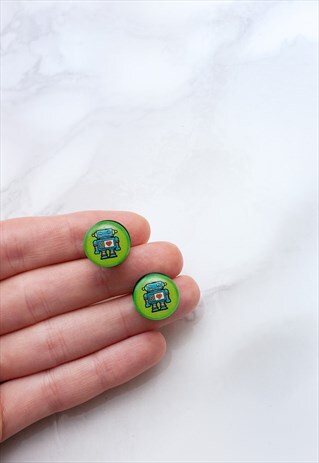 ROBOT EAR PLUG SET X 2 TUNNEL FLARE CARTOON COMICS ANIME RAD