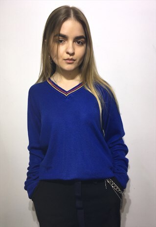VINTAGE 80' BEAUTIFUL COOL BLUE UNISEX JUMPER