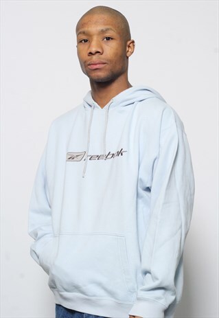 VINTAGE REEBOK LOGO HOODIE BLUE