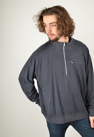 VINTAGE NIKE 1/4 ZIP SWEATSHIRT BLACK