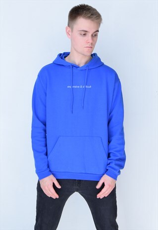 BLUE EXPENSIVE & DIFFICULT (WHITE) HOODIE