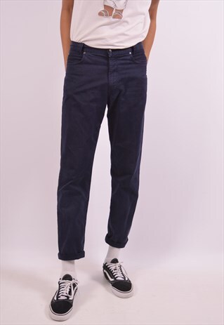 VINTAGE VERSACE TROUSERS NAVY BLUE