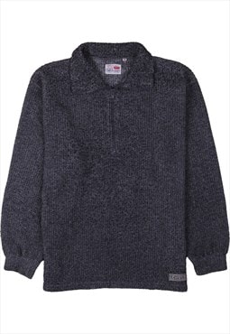 Vintage 90's Levi's Sweatshirt Quater Zip Grey Small