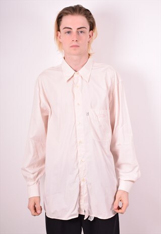 LEVI'S MENS VINTAGE SHIRT XL WHITE 90S