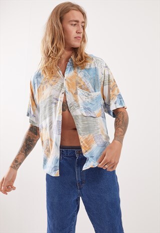 VINTAGE PATTERNED FESTIVAL SHORT SLEEVE SHIRT