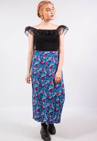VINTAGE 90'S FLORAL PRINT MIDI SKIRT