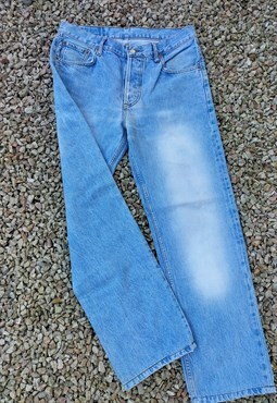 Vintage 90's 501 Straight Leg Bright Blue Levi Jeans