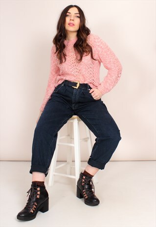 VINTAGE 90S HIGH WAISTED BLUE EDWIN MOM JEANS