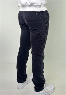 Navy Blue 90s Dickies Cargo Skater Trousers Pants Jeans