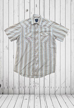 vintage medium wrangler western short sleeve shirt