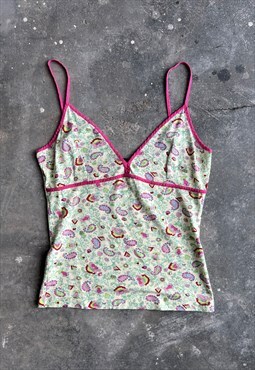 Vintage Late 90s Coquette Floral Tank Top