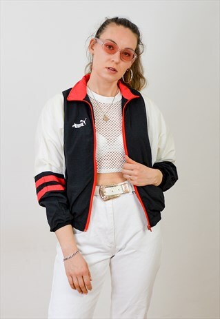 PUMA TRACK JACKET 90'S WINDBREAKER VINTAGE SPORT XXS/XS