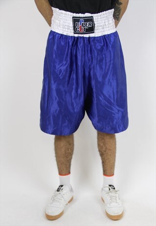VINTAGE ROYAL BLUE BOXER STYLE SHORTS