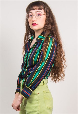 VINTAGE 70'S TIE BLOUSE SHIRT