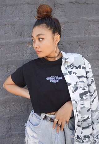GIMME SOME SUGAR CROP SLOGAN TEE