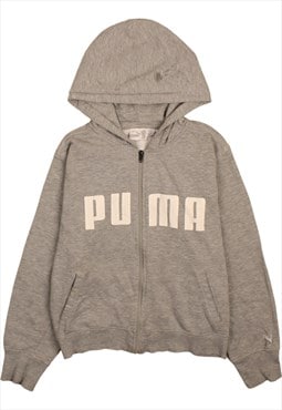 Puma 90's Spellout Full Zip Up Hoodie XLarge Grey