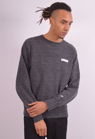 VINTAGE CHAMPION SWEATSHIRT JUMPER GREY