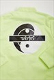 NEON YELLOW CHINESE KUNG FU LOGO WATERPROOF JACKET