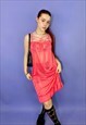 Vintage 90s Satin Lace Semi Sheer Midi Slip Dress