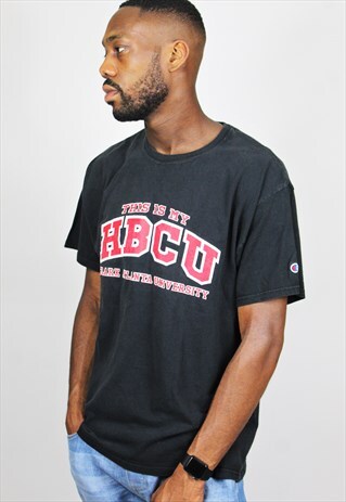 RETRO / CHAMPION / BLACK T-SHIRT