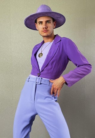 Vintage 70's Cropped Lilac Blazer
