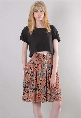 VINTAGE 80S PATTERNED CULOTTE SHORTS