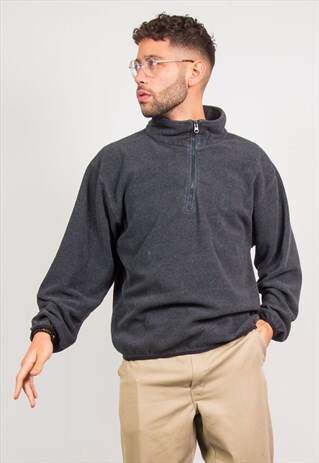 NAUTICA GREY 1/4 ZIP FLEECE