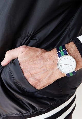 MINIMALIST WATCH GREEN NATO / IVORY WHITE