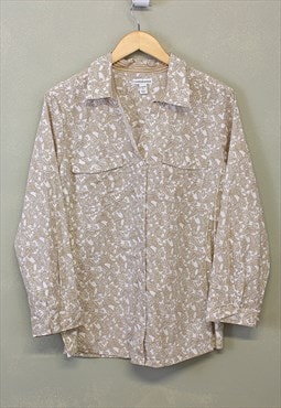Vintage Paisley Pattern Shirt Cream Button Up 90s