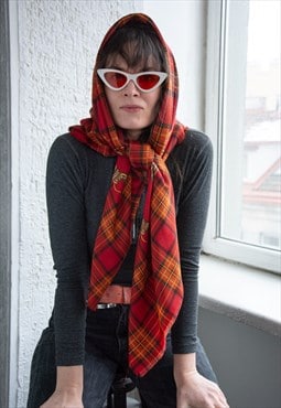 Vintage Red Buckle Print Scarf