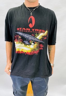 Vintage Size L 1994 Star Trek T Shirt In Black