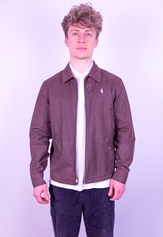 VINTAGE RALPH LAUREN HARRINGTON JACKET IN BROWN