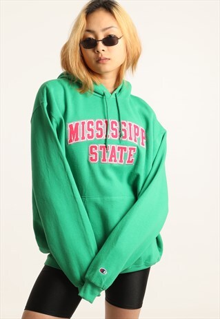 VINTAGE CHAMPION EMBROIDERED COLLEGE HOODIE