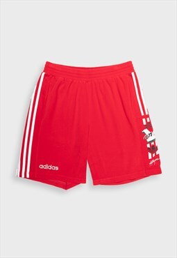 Adidas red sports shorts