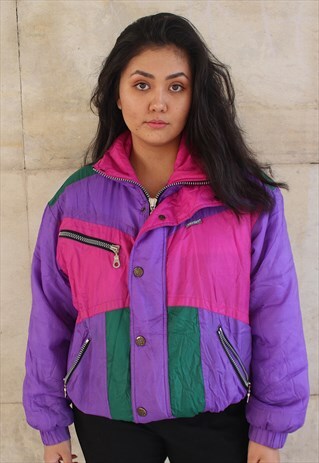 COLOURFUL VINTAGE BOMBER JACKET