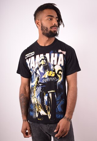 MENS VINTAGE T-SHIRT TOP LARGE BLACK 90S