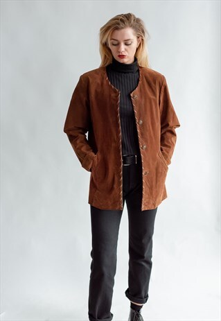 VINTAGE 70S MINIMAL NOHO JACKET IN ROUND NECK