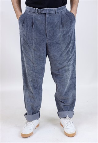 VINTAGE GREY CORD TROUSERS