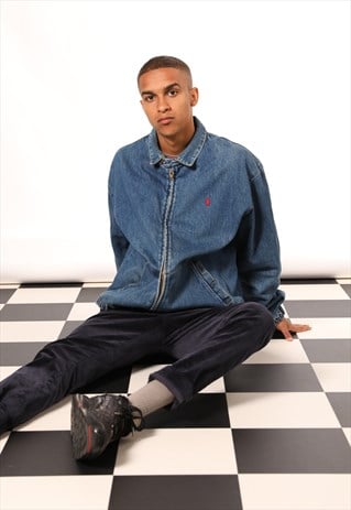 VINTAGE RALPH LAUREN DENIM BOMBER JACKET
