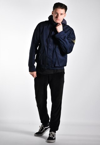 VINTAGE 2004 STONE ISLAND RASO GOMMATO HOODED JACKET